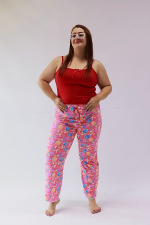 pijama de pantalón para mujer rojo