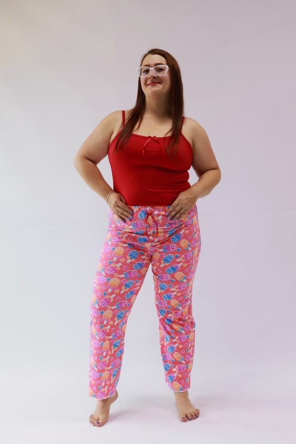 pijama de pantalón para mujer rojo