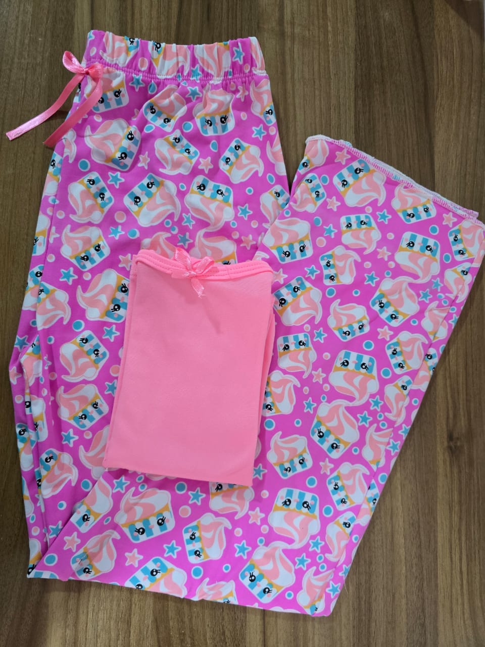 Pijama de pantalón rosada