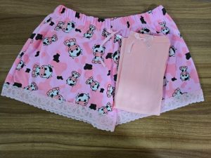 Pijama de short vaquita