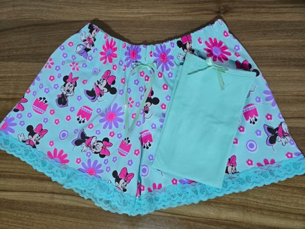 Pijama de short Minnie azul