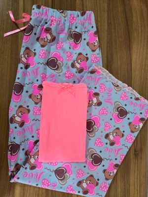Pijama de pantalón de osito