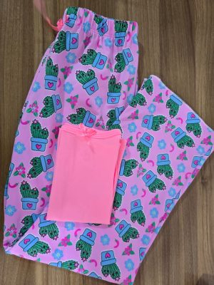 pijama de pantalon de cactus