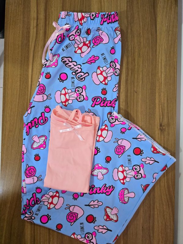 pijama pink de pantalon para mujer
