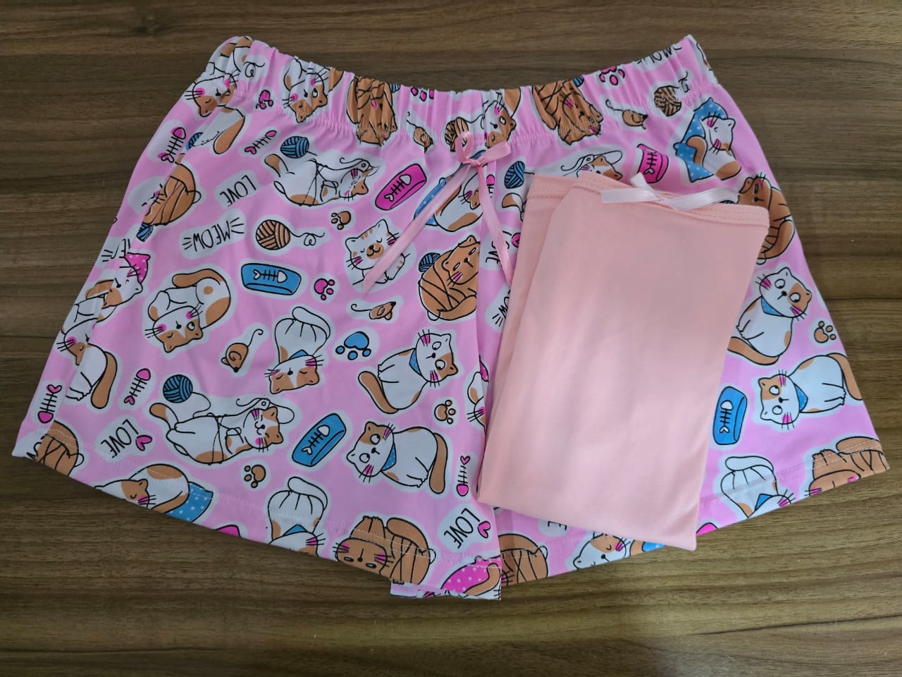 Pijama de short gaticos