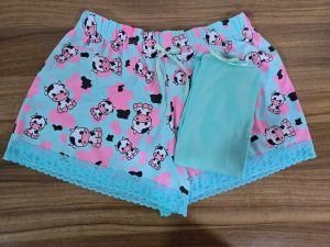 Pijama de short vaquita azul
